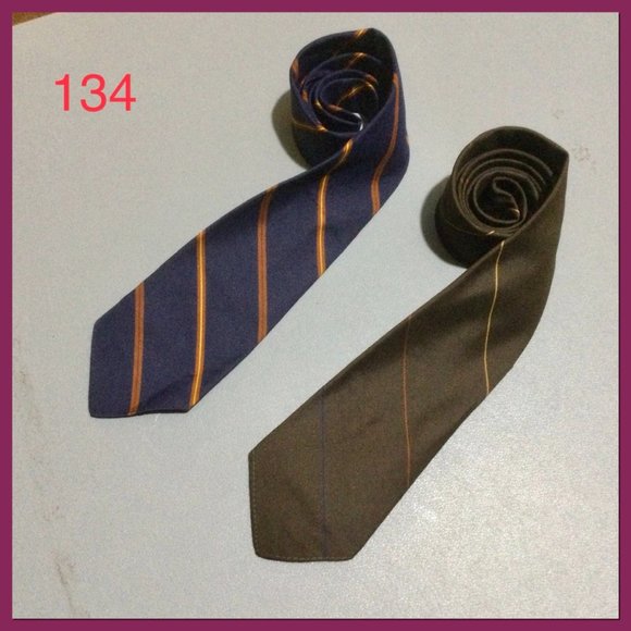 2 Vtg Striped Ties_134 - Picture 1 of 10